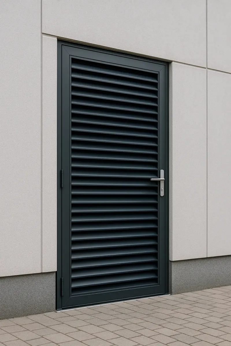 steel louvred doors - professional steel doors available in Macclesfield from UK manufacturers